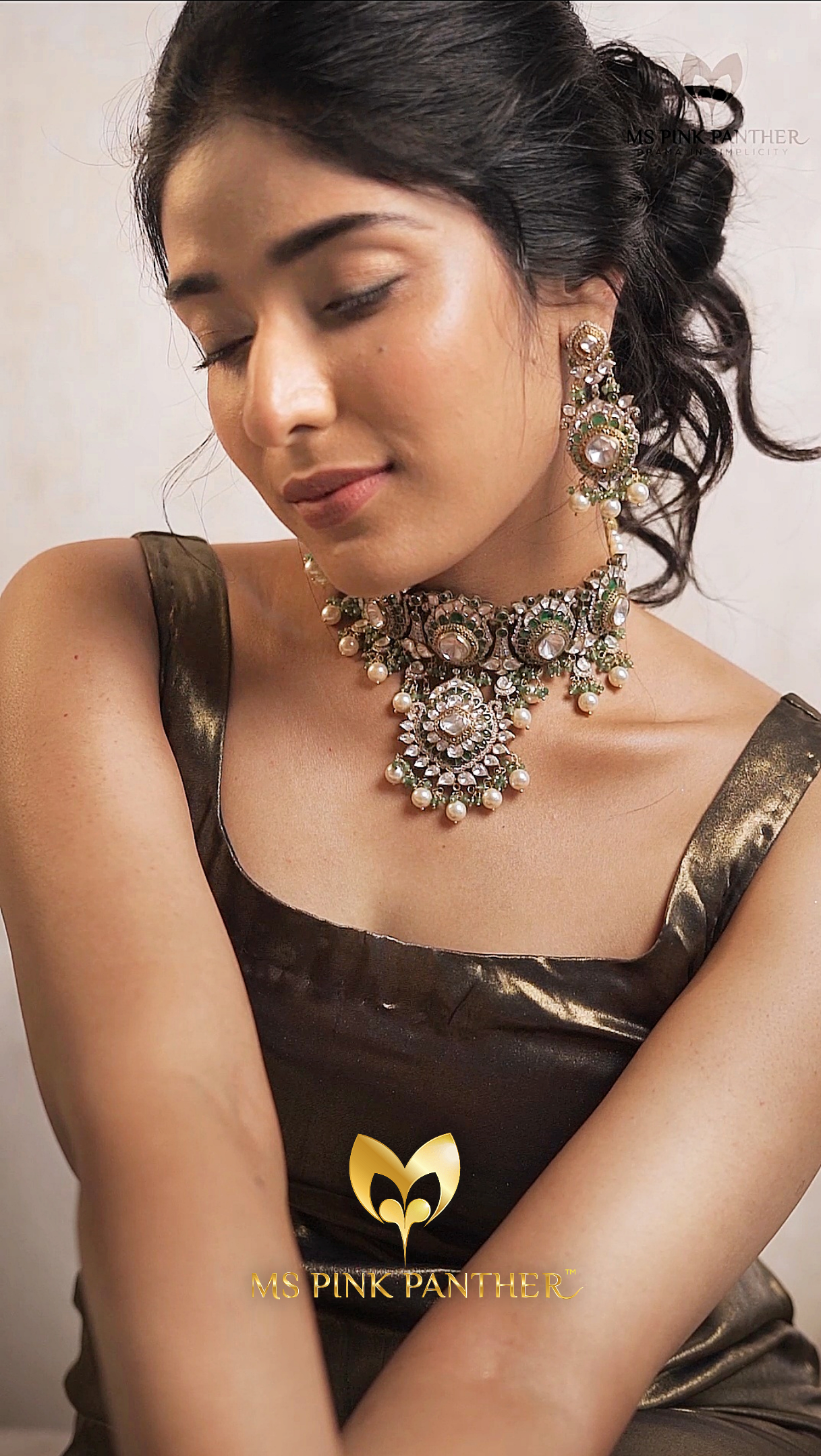 GREEN MEHENDI LOOK CHOKER