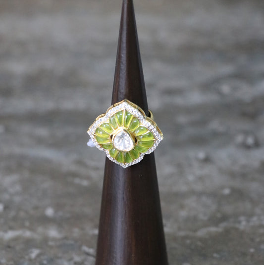 GREEN COCKTAIL RING-RNG1072