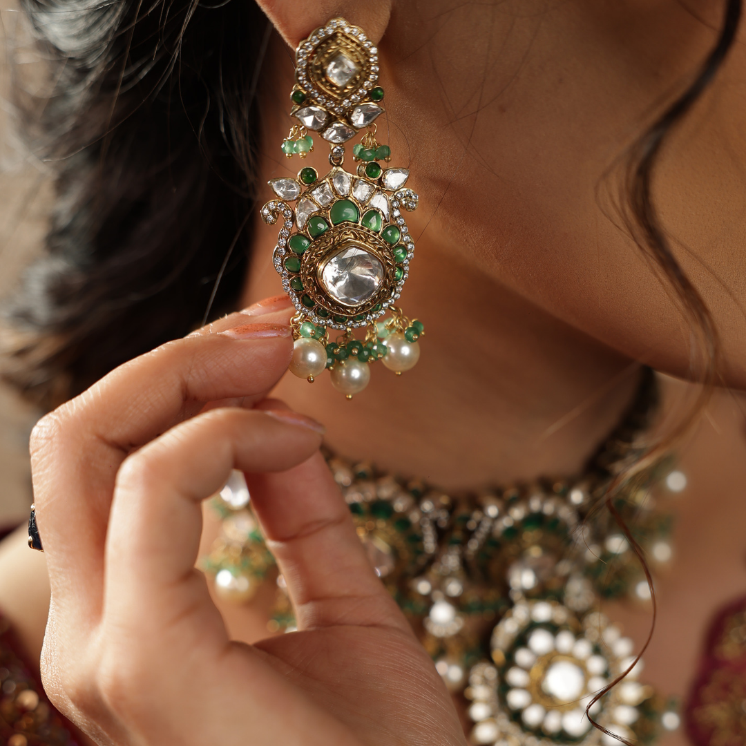 GREEN MEHENDI LOOK CHOKER