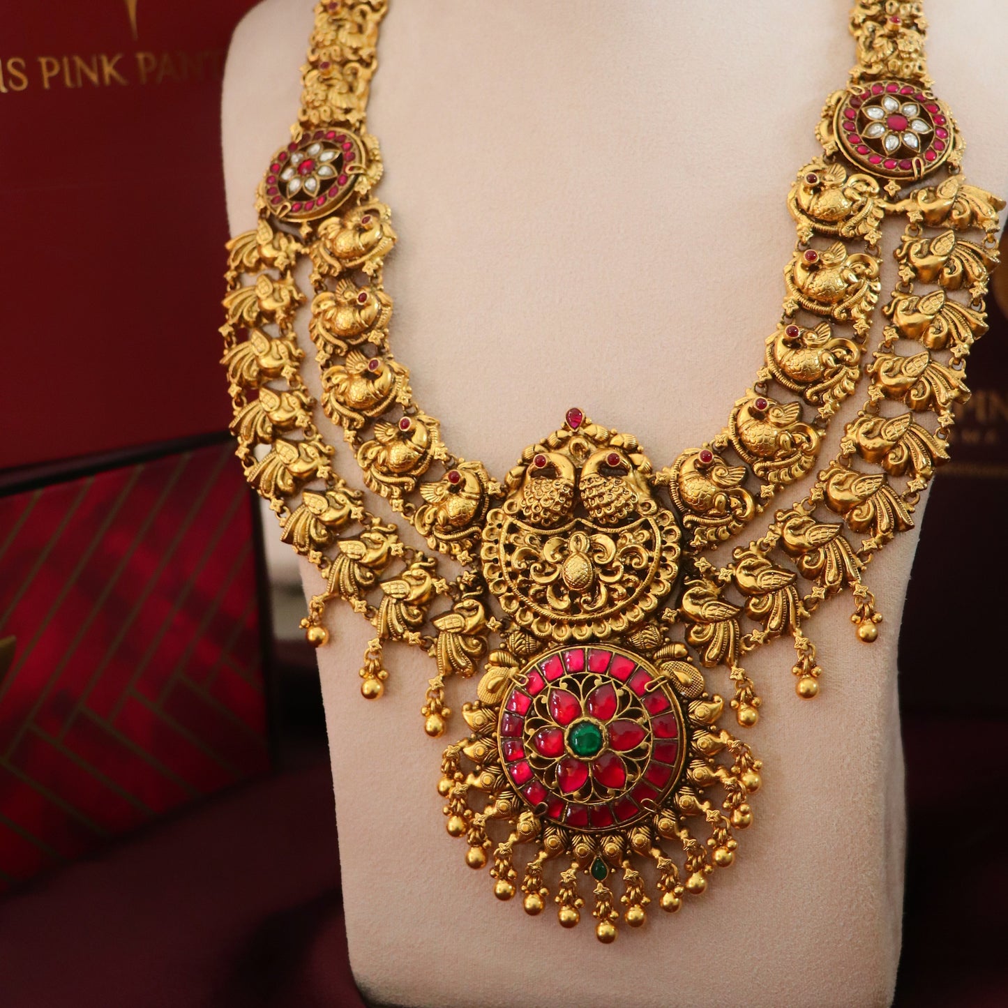 CHAITRA  DOUBLE LAYER HAARAM-NEK1316