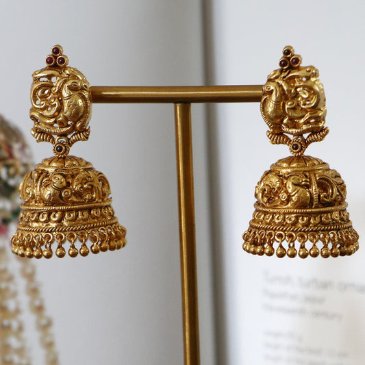 MADAVI PEACOCK  JHUMKI-JH1143