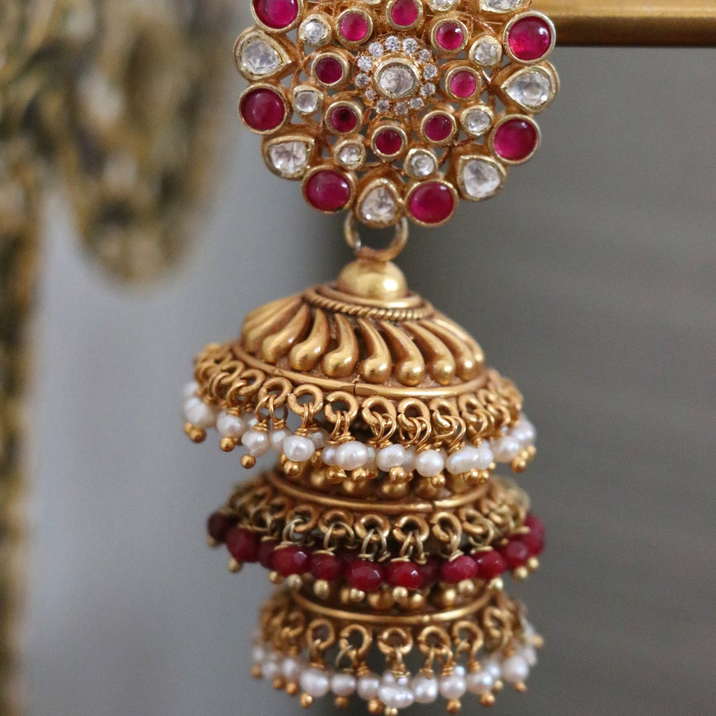 AVHNI 3 STEP LAYER JHUMKI-JH1140