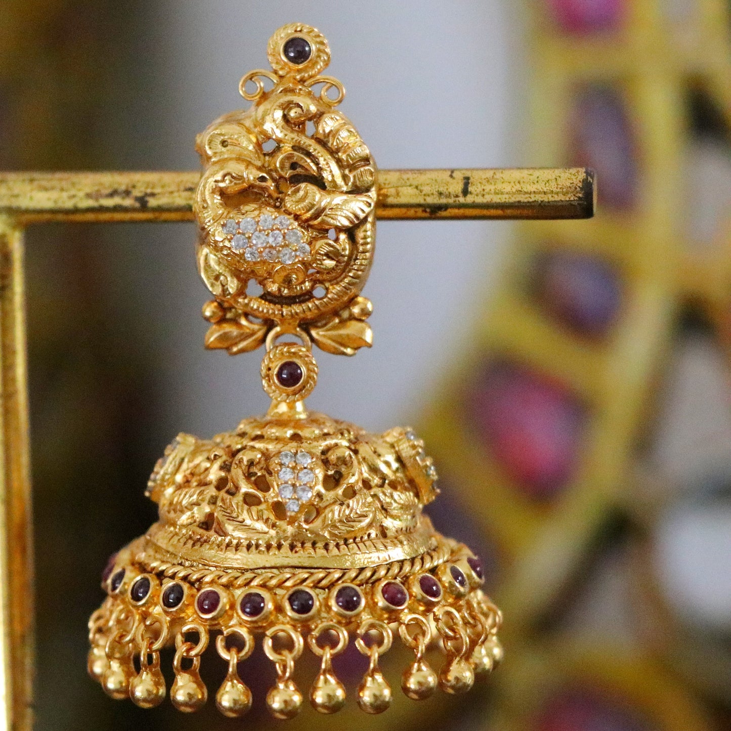 DURGA PEACOCK JHUMKI-JH1154