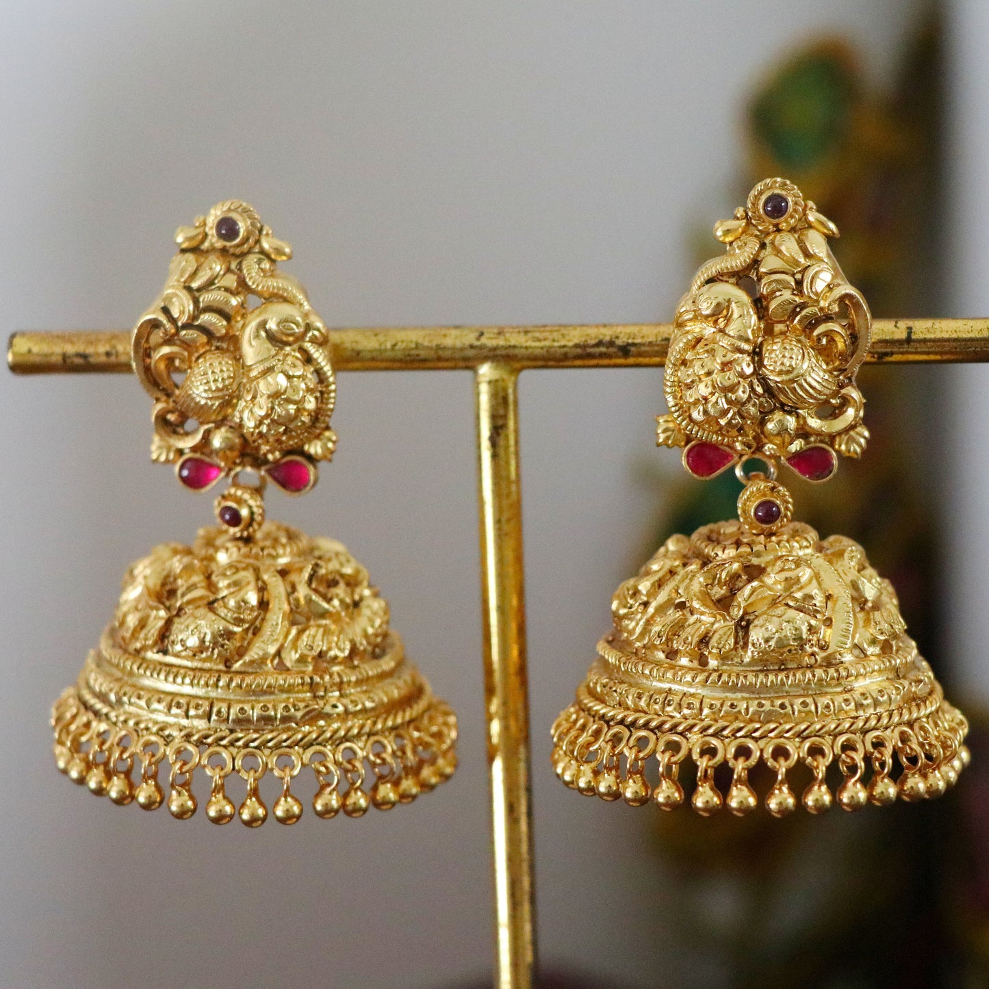 CHARITA PEACOCK JHUMKI