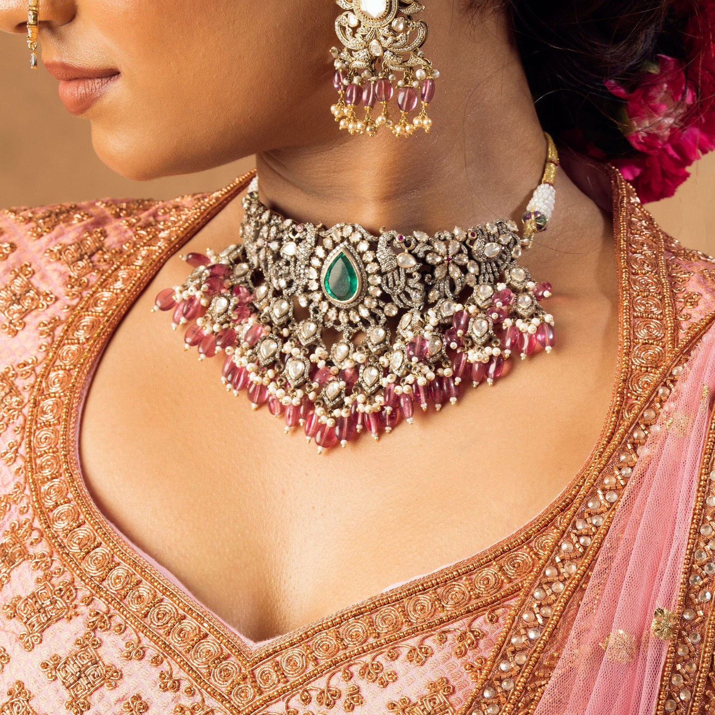 DHANYA CHOKER AND EARINGS-NEK2211, ER2196