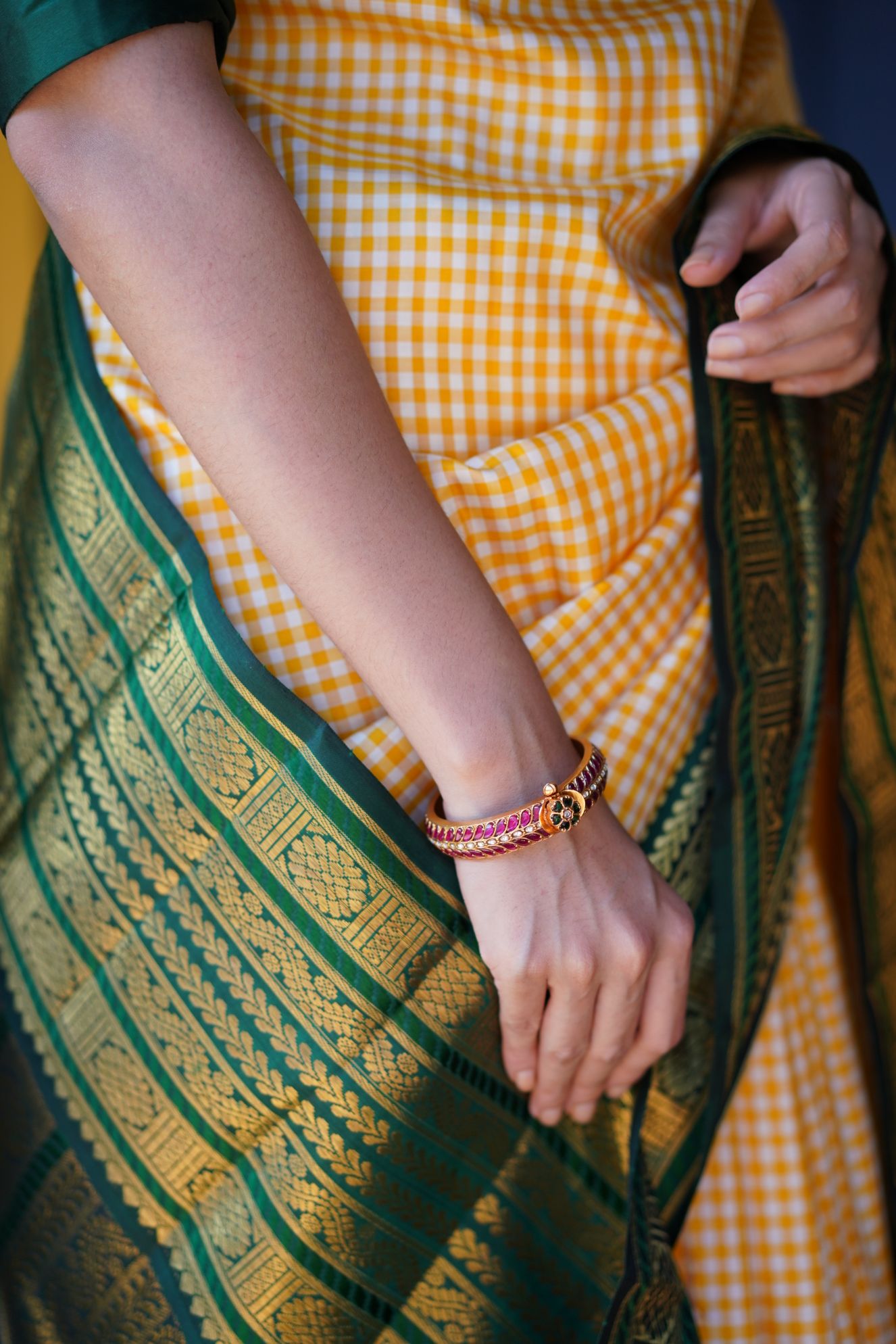 Ruby Kundan bangles