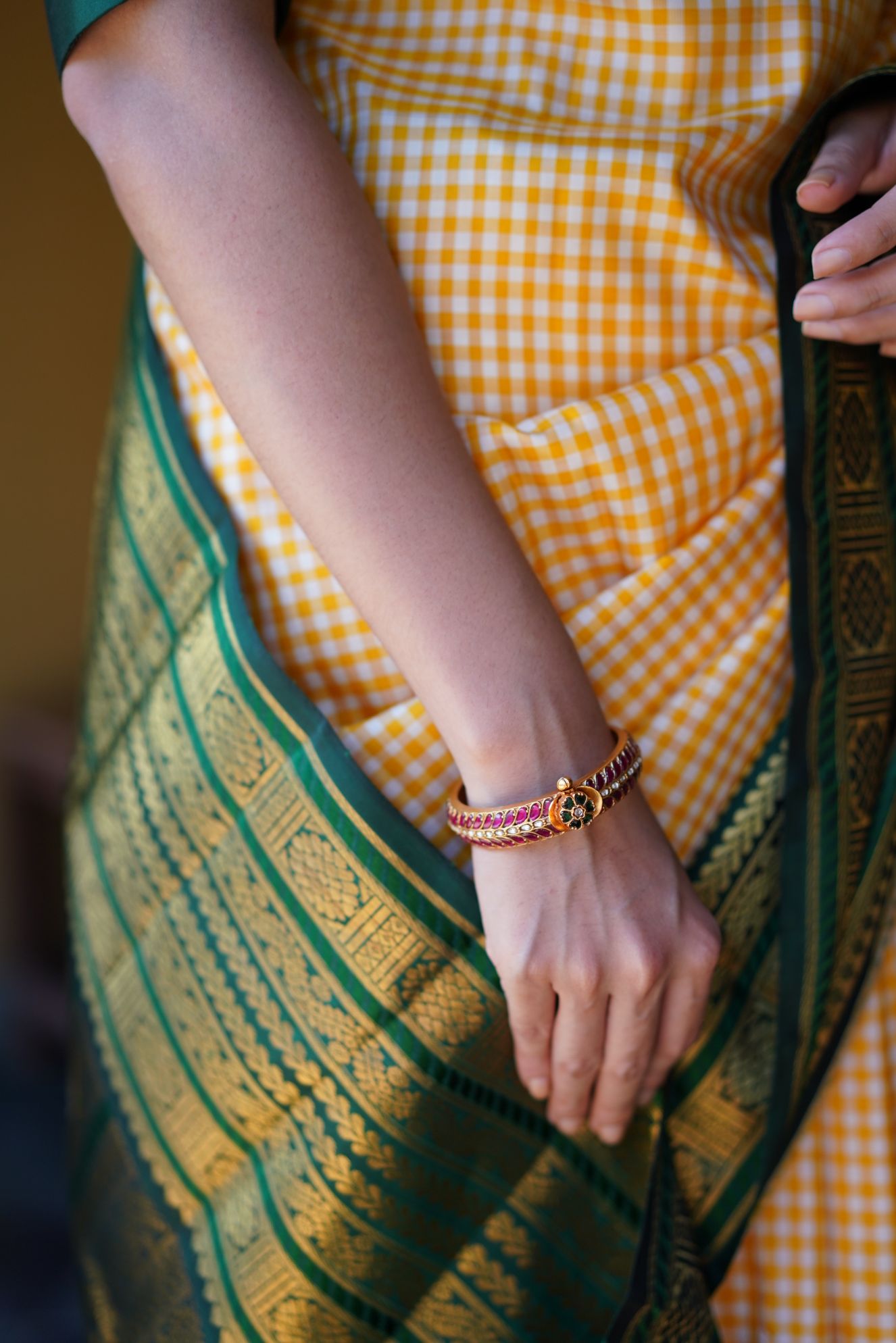 Ruby Kundan bangles