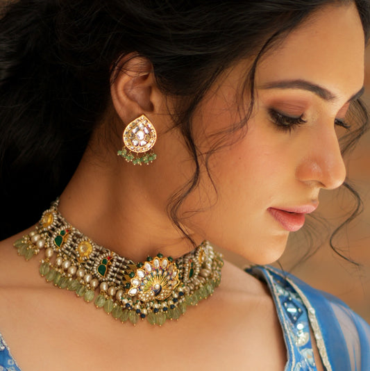 FUSION PEACOCK CHOKER-NEK1503