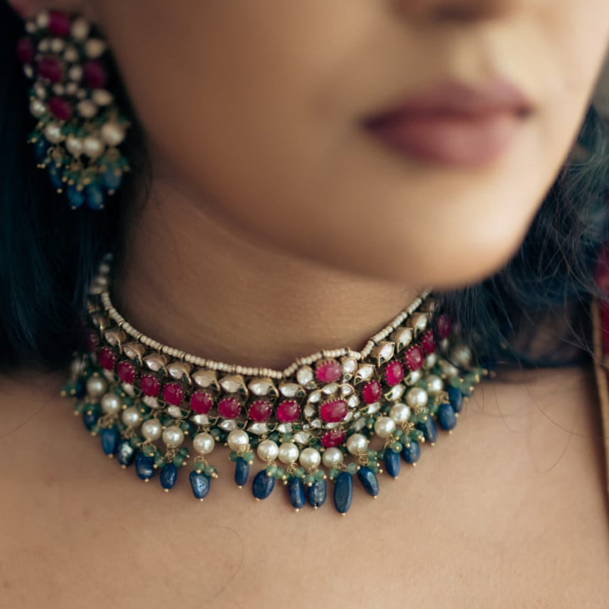 DEEDEPYA CHOKER AND STUDS- NS1121