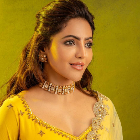 MOTHER OF PEARL CHOKER SET-NS1139