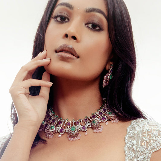 SWAGATHA NECKLACESET-NEK2366,ER2467