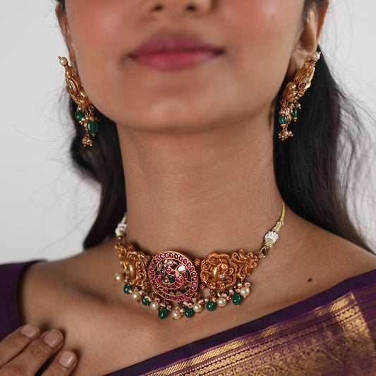 PEACOCK CHOKER-PND1292,ER1794