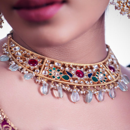 KUNDAN LOOK TRADITIONAL WEAR NECKLACE-NEK1469