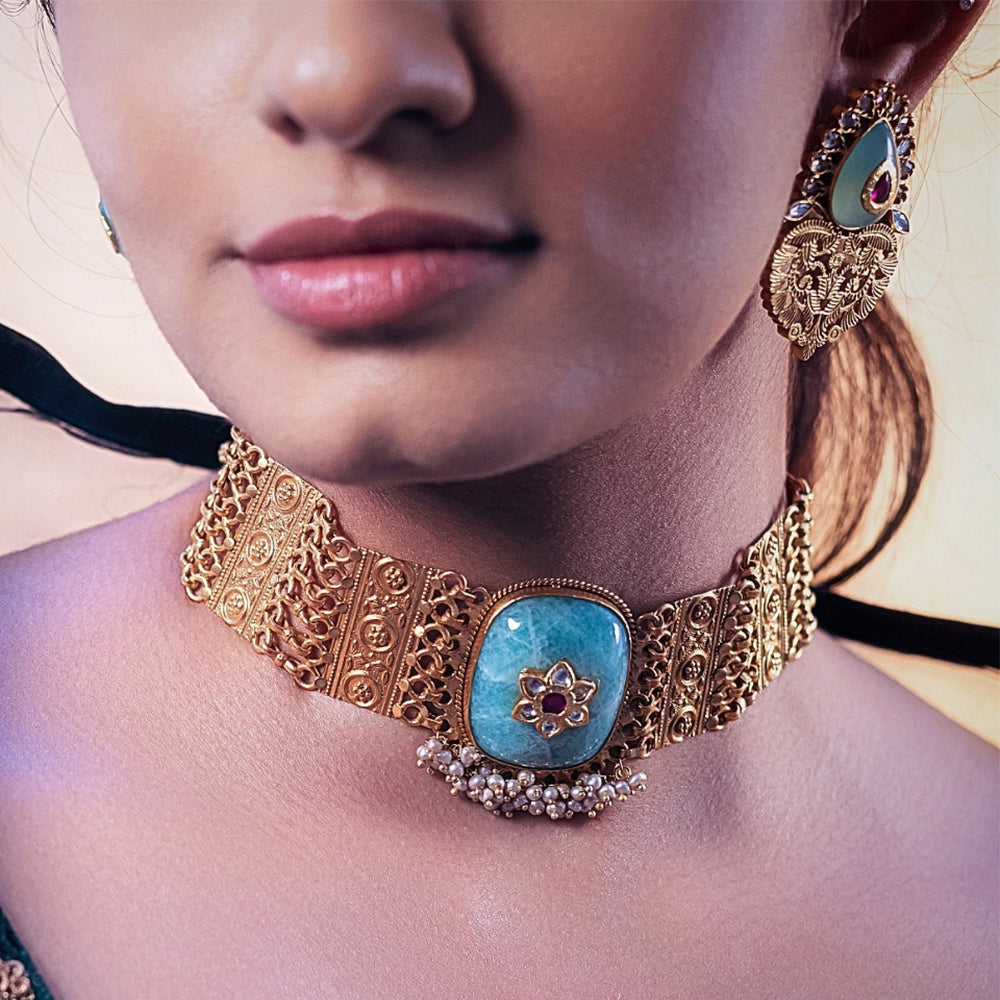 FUSION NECKLACE WITH EARRINGS