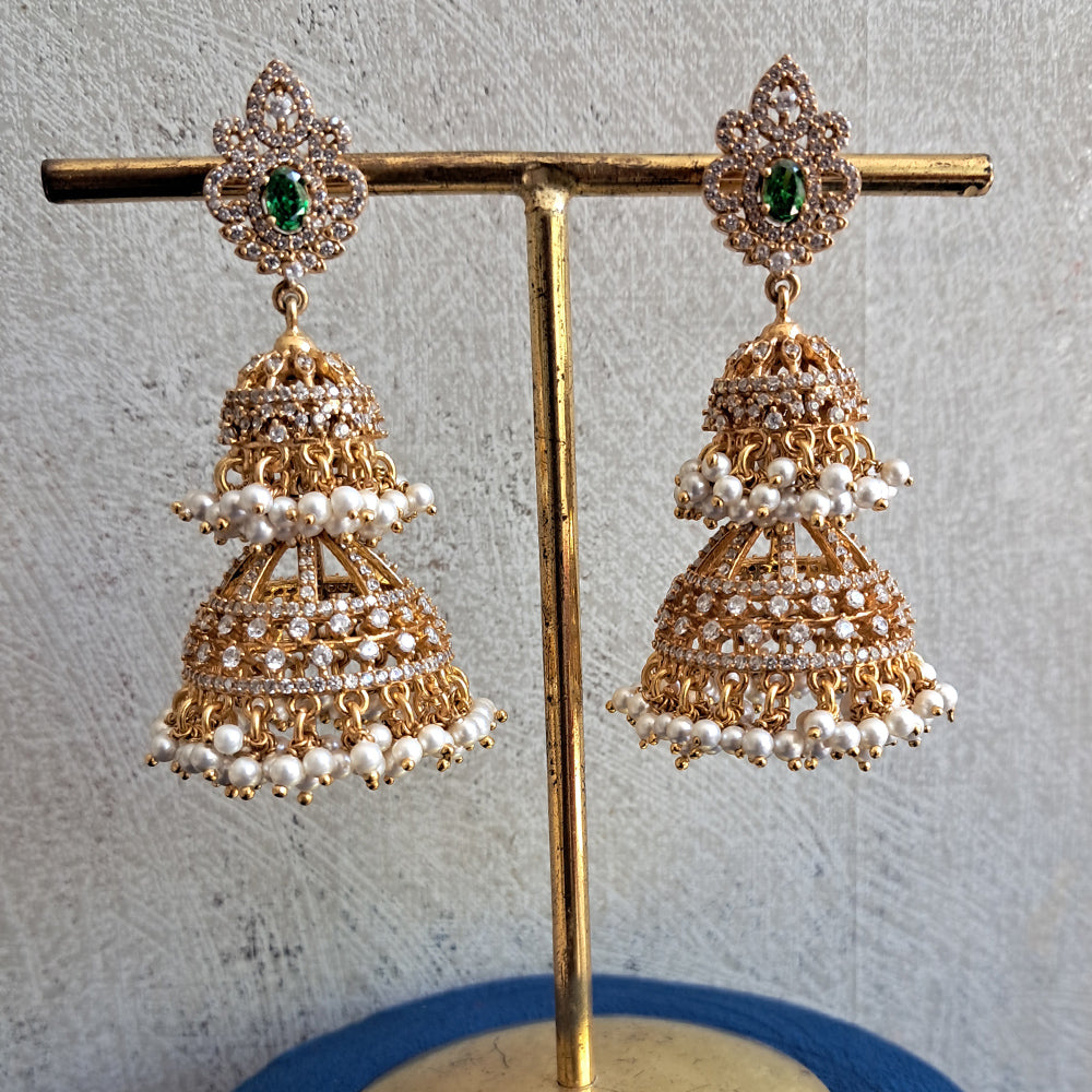 TRADITIONAL WEAR ZIRCON JHUMKIS-JH1427
