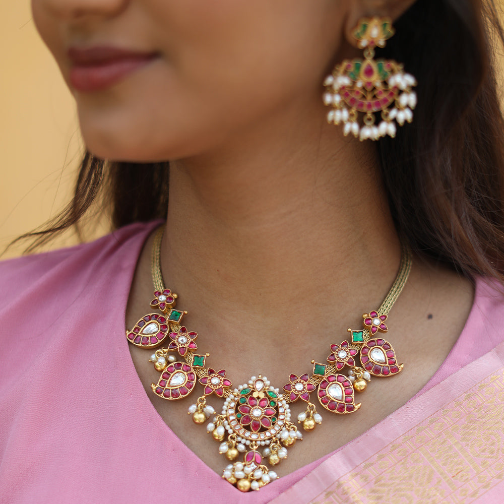 TRADITIONAL MANGO SHORT NECKLACE-NEK2149