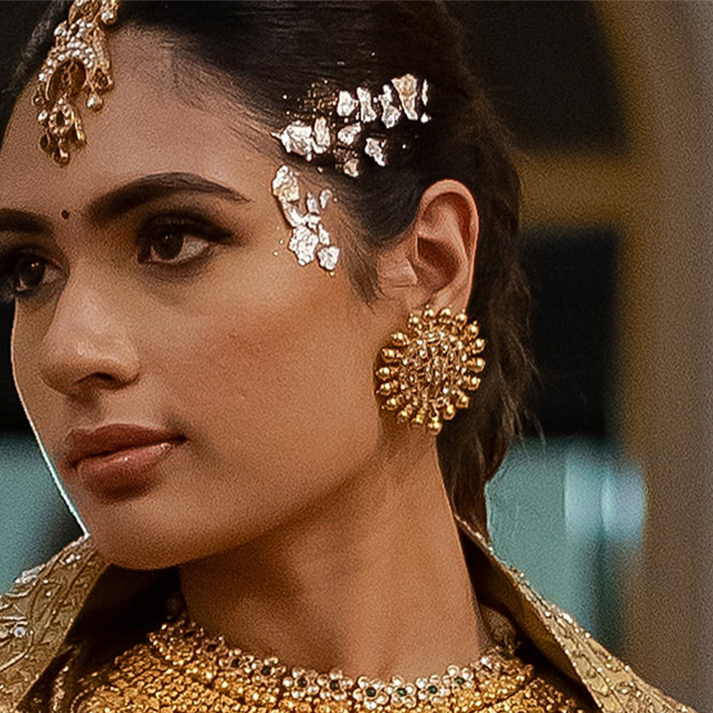 WHITE KUNDAN STUDS-ER1354,ER1344