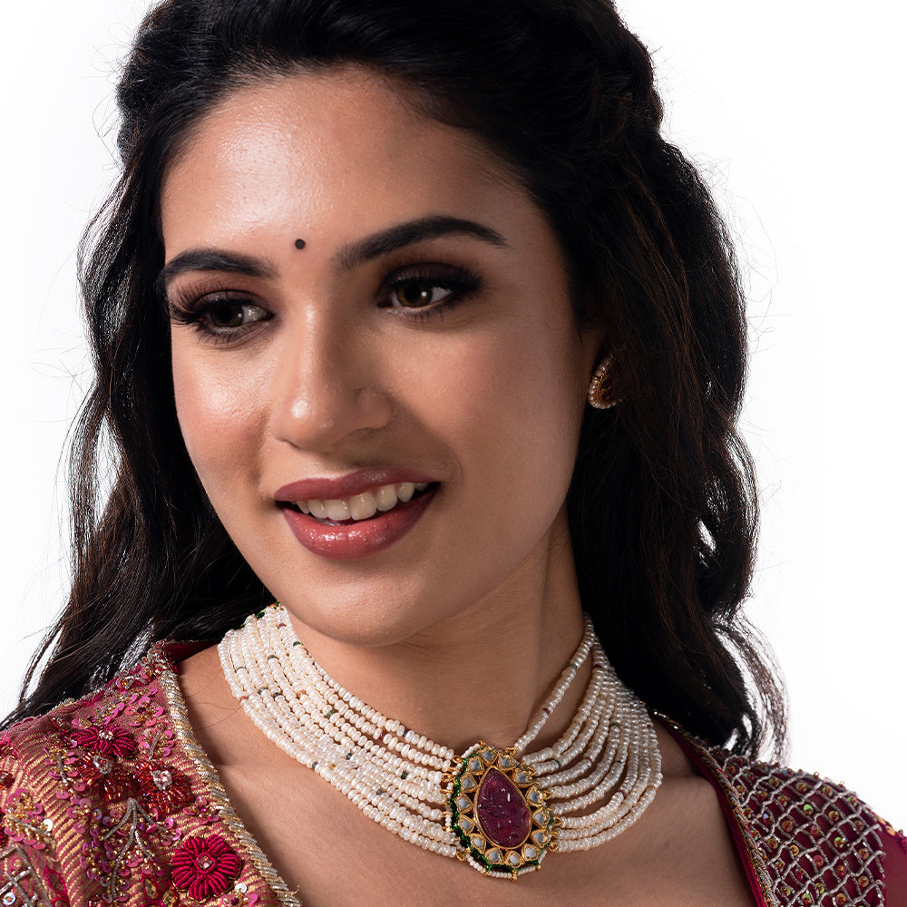 PEARL LAYERED CHOKER-NEK1855