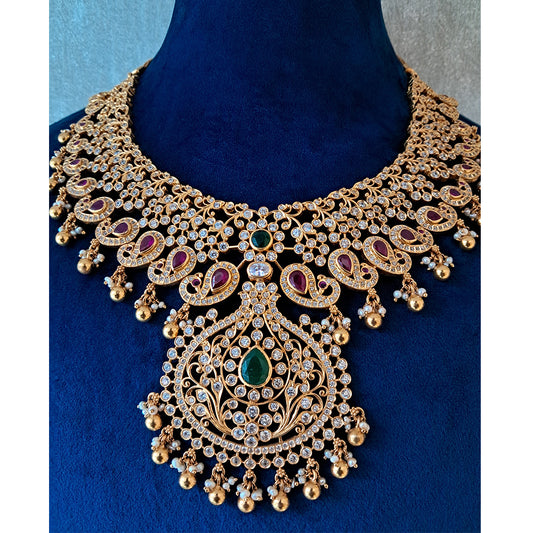BRIDAL LOOK TRADITIONAL WEAR SHORT NECKLCAE.