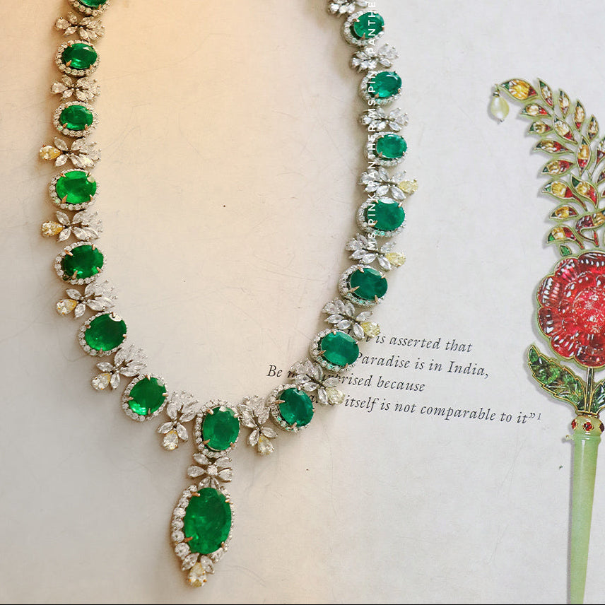 DIAMOND LOOK ZIRCON STONE NECKLACE.