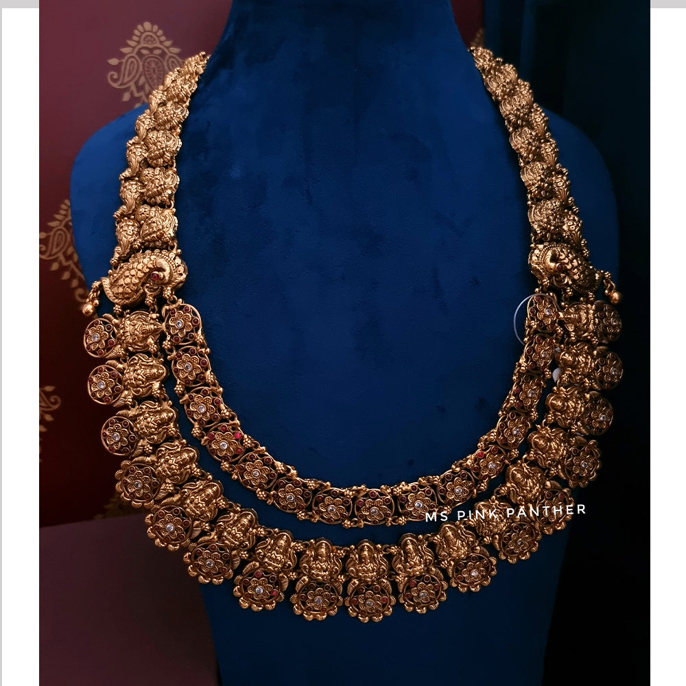 BRIDAL ANTIQUE PLAIN NAGAS DOUBLE LAYERD COIN HARRAM-NEK2019