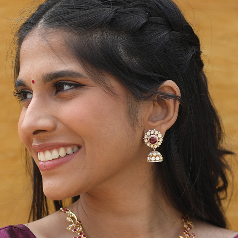 MOISSANITE LOOK JHUMKIS-JH1303