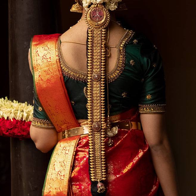 ANTIQUE NAGAS KUNDAN JADA WITH GANDABERUNDA MOTIF