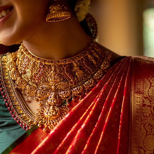 GOLD PLATED ANTIQUE NAGAS CHOKER-CH1008