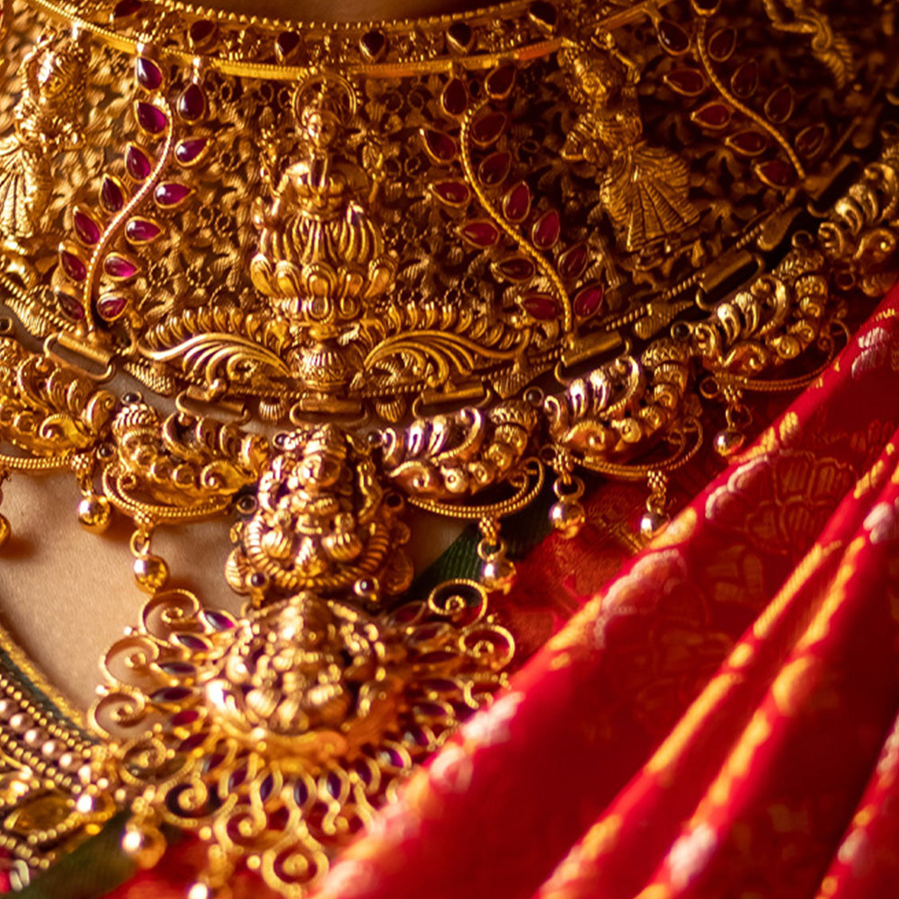 GOLD PLATED ANTIQUE NAGAS CHOKER-CH1008