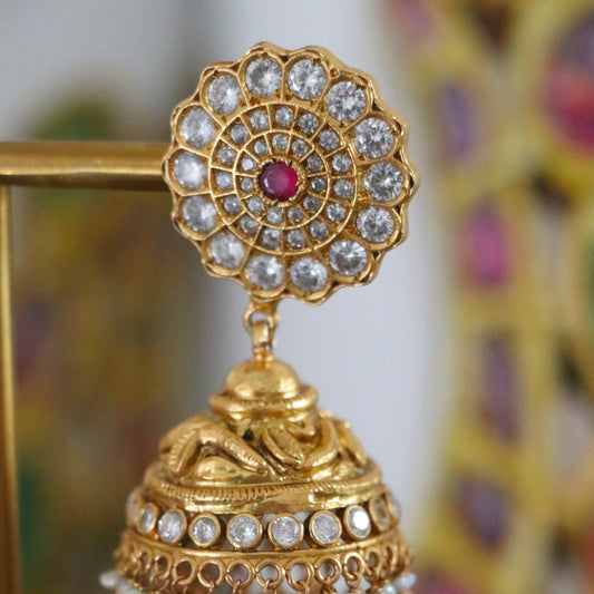 CHANDIKA ZIRCON JHUMKI. JH1097