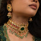 KUNDAN CHOKER WITH EARRINGS-NS1188