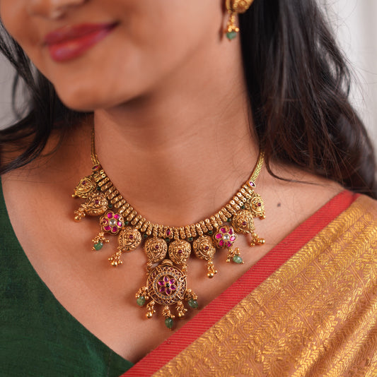 NAGAS PEACOCK NECKPIECE