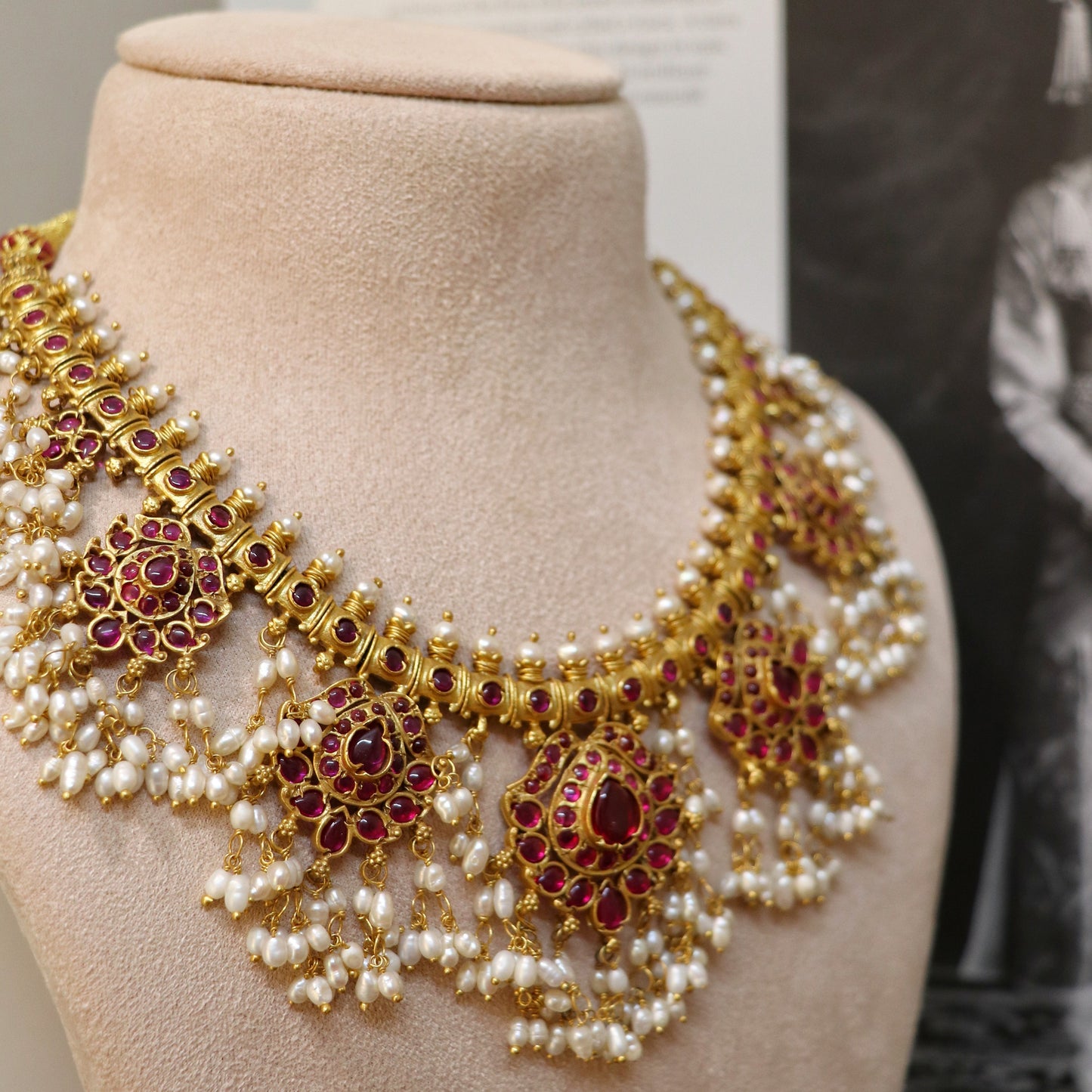 RICE PEARLS SHORT NECKLACE SET-NEK1295