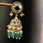 VINI GREEN KUNDAN JHUMKI -JH1398