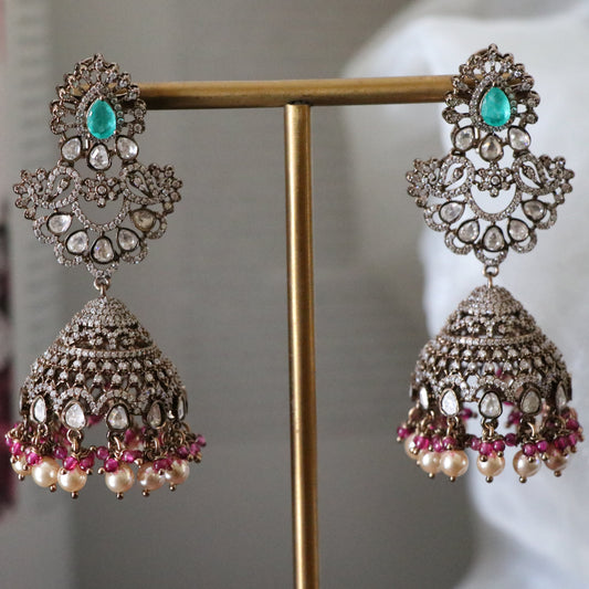 NEELA VICTORIAN JHUMKI -JH1490