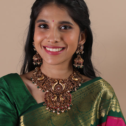 Heavy look deep nagas necklace