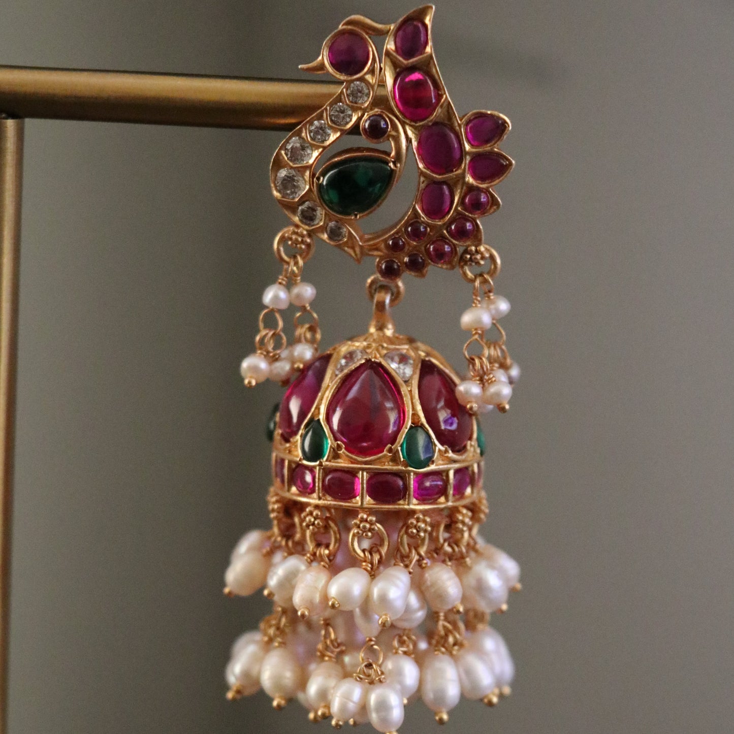 SINDHURA JHUMKIS RUBY -JH1358 @