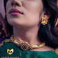 TRADITIONAL WEAR KANTE NECKLACE AND EARRINGS.