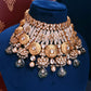 BRIDAL EXQUISITE LABRADORITE AND PEARL STUDDED NECKLACE